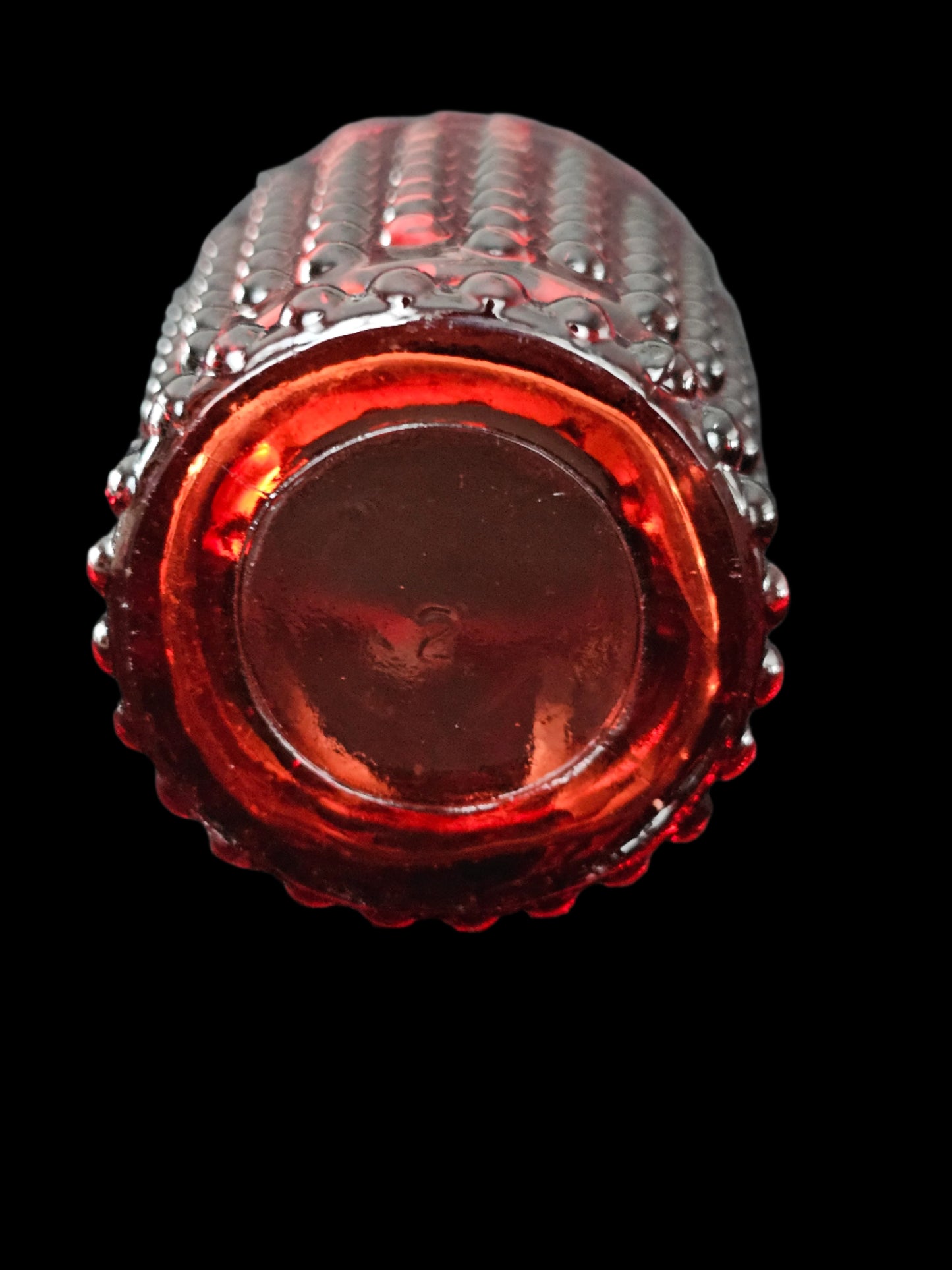 Ruby Red Hobnail Toothpick Holder