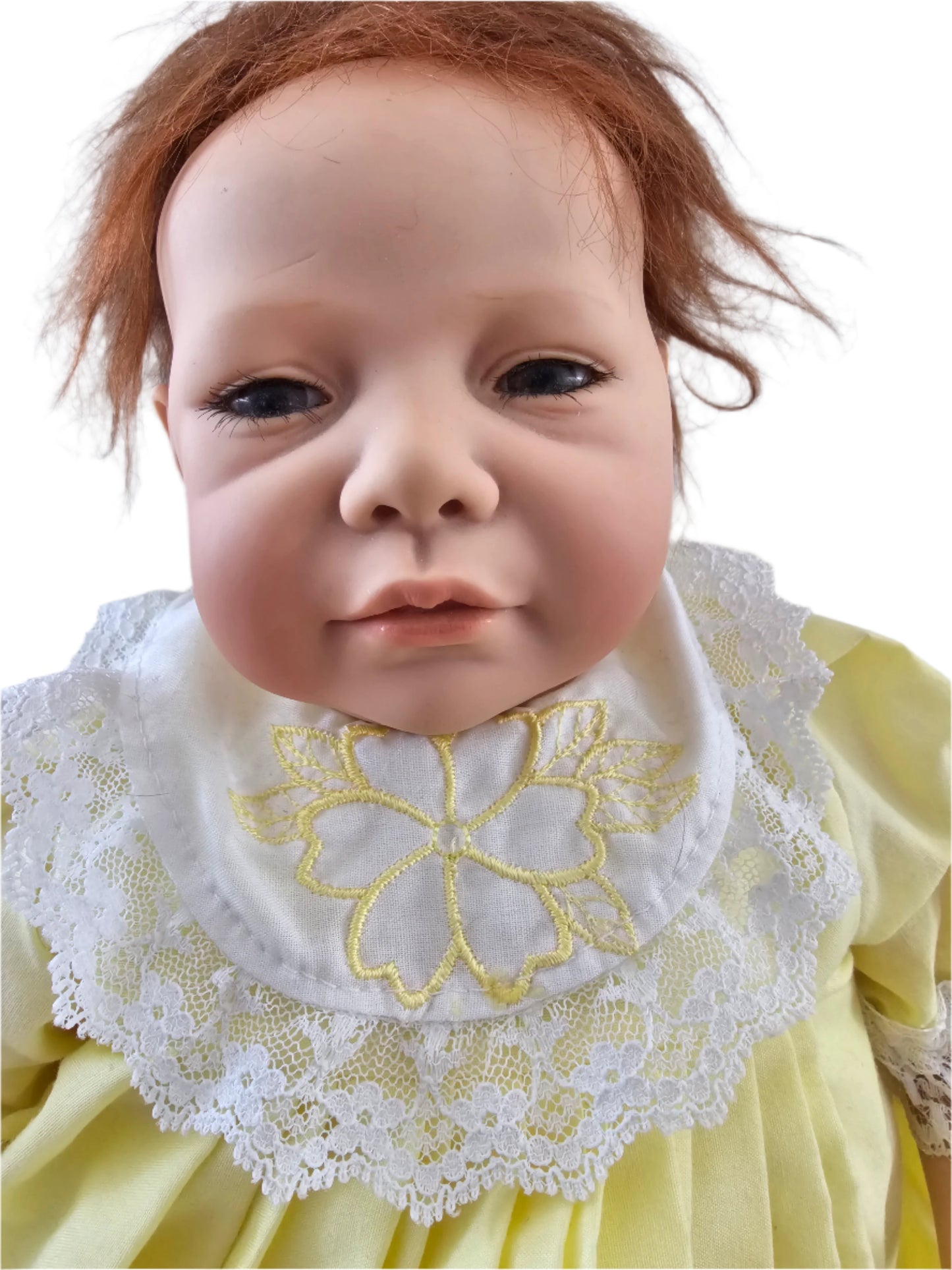 Signed and Numbered Lura Melton Reborn Doll, "Rena," in Yellow Dress