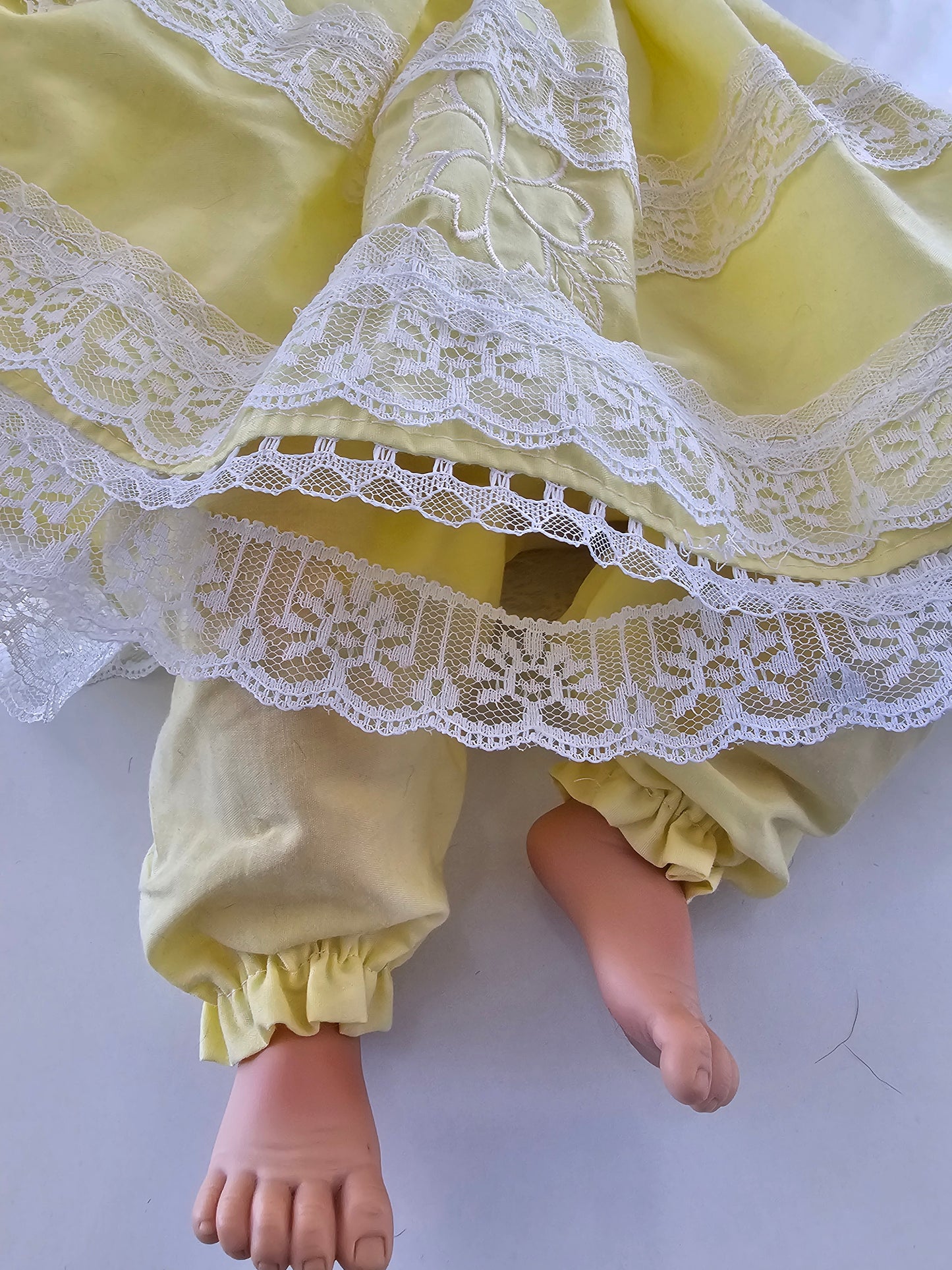 Signed and Numbered Lura Melton Reborn Doll, "Rena," in Yellow Dress