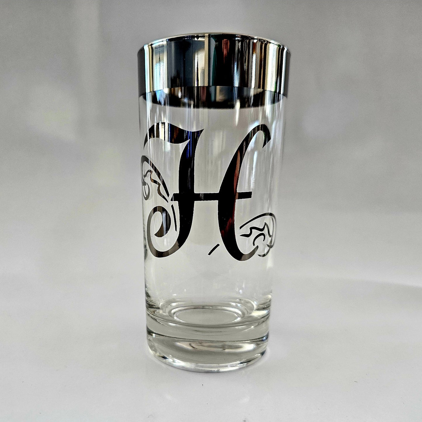 Dorothy Thorpe Highball Glass, "H" Monogram