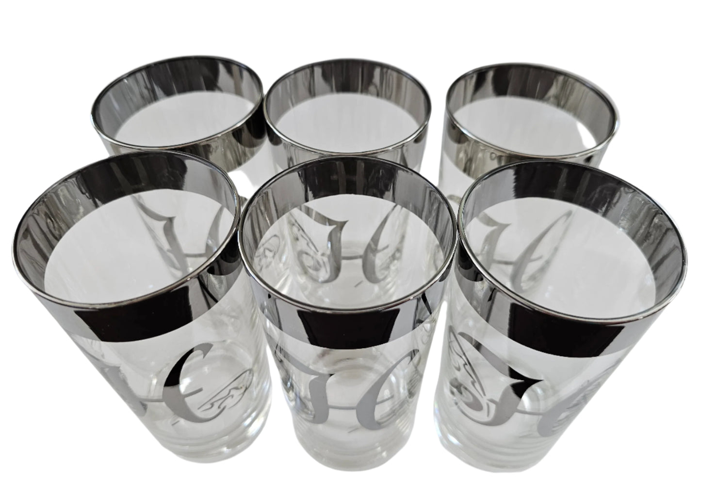 Dorothy Thorpe Highball Glass, "H" Monogram