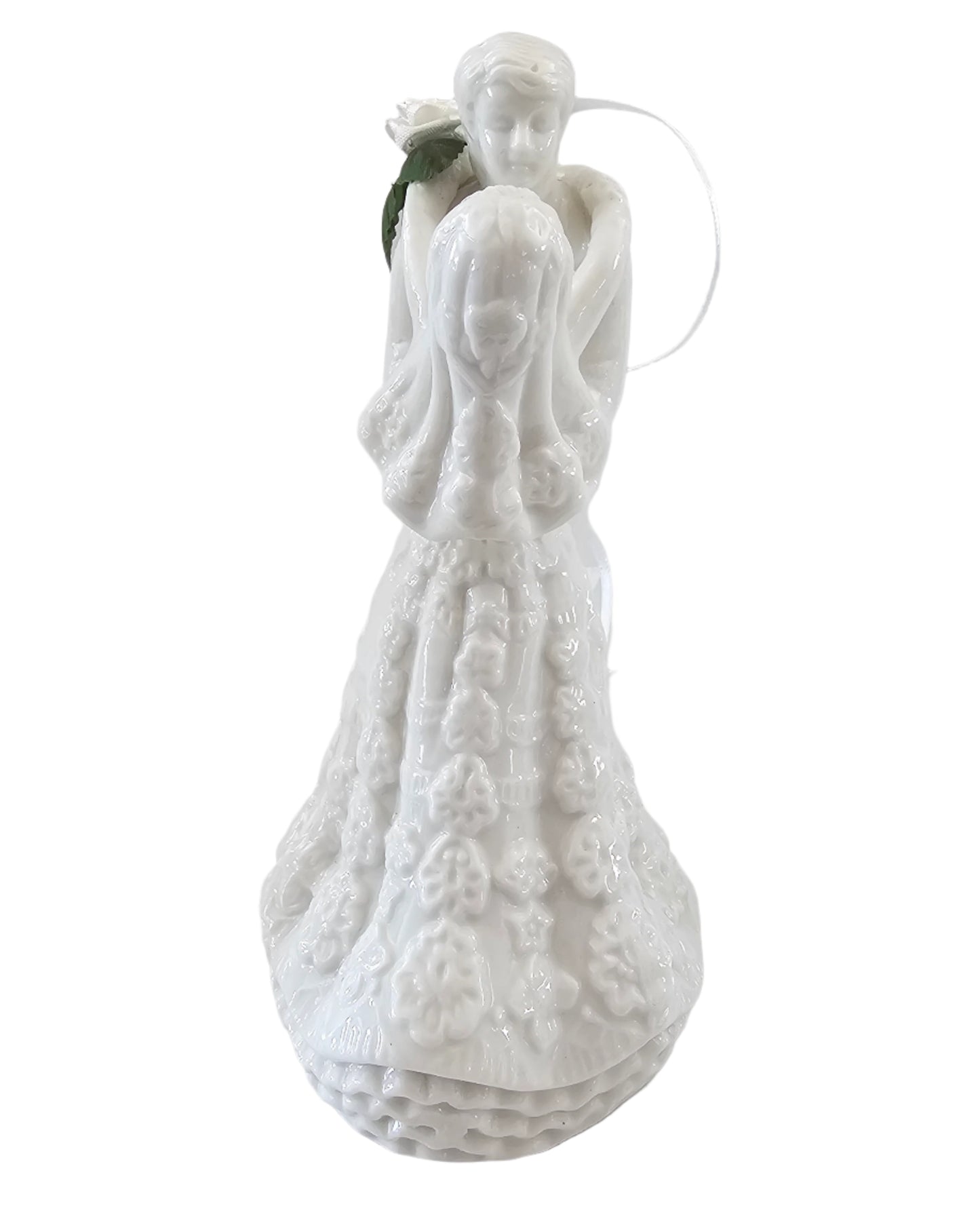 Wedding Cake Topper - Dancing Bride and Groom, White