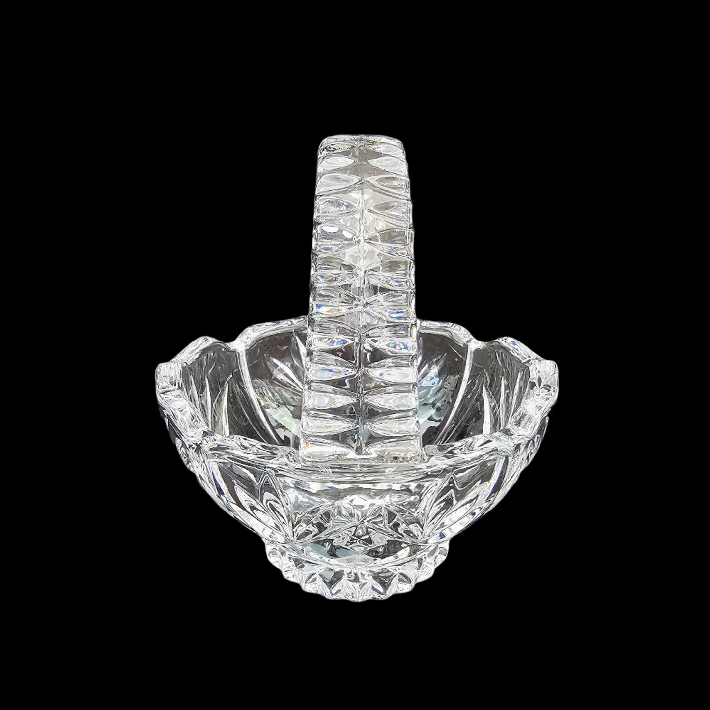 Vintage Princess House Crystal Basket, Highlights Pattern #828