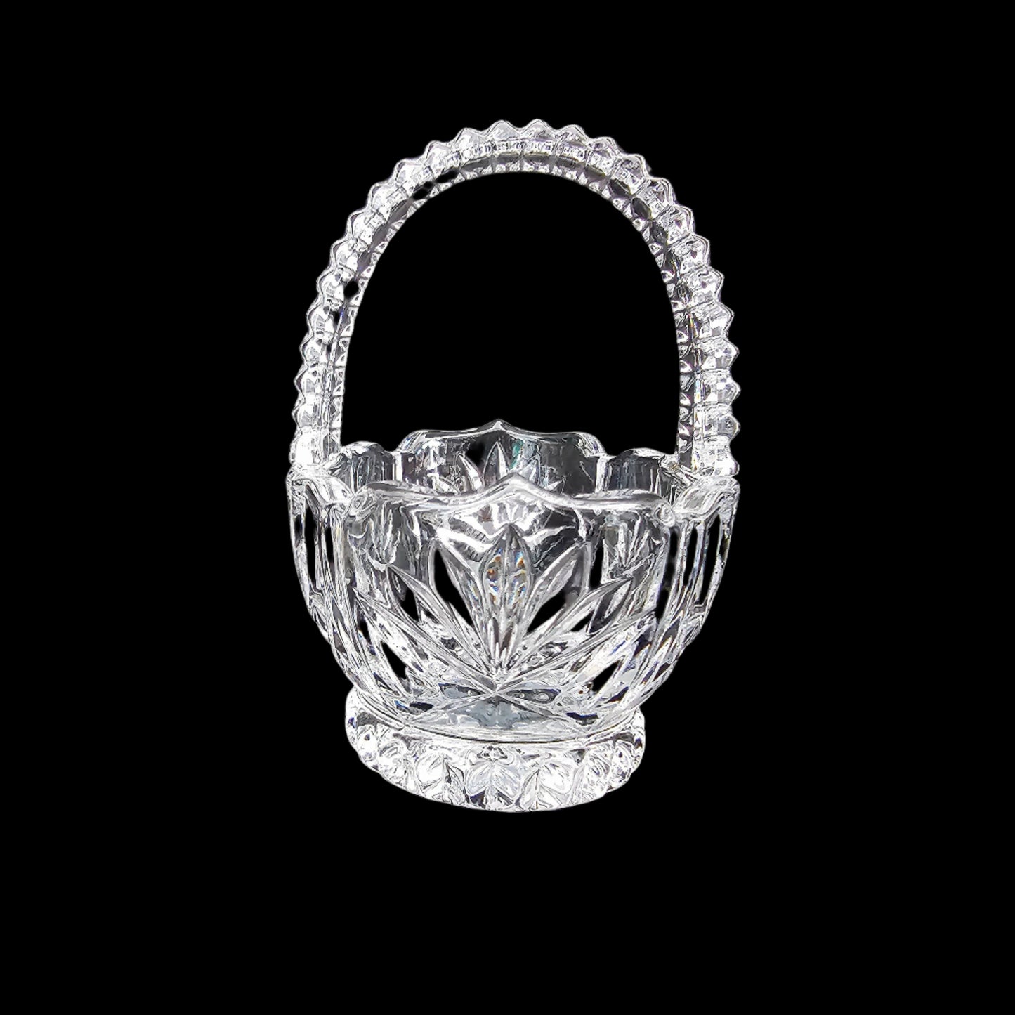 Vintage Princess House Crystal Basket, Highlights Pattern #828