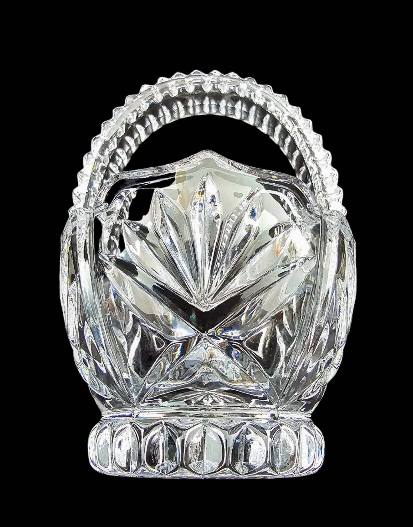 Vintage Princess House Crystal Basket, Highlights Pattern #828