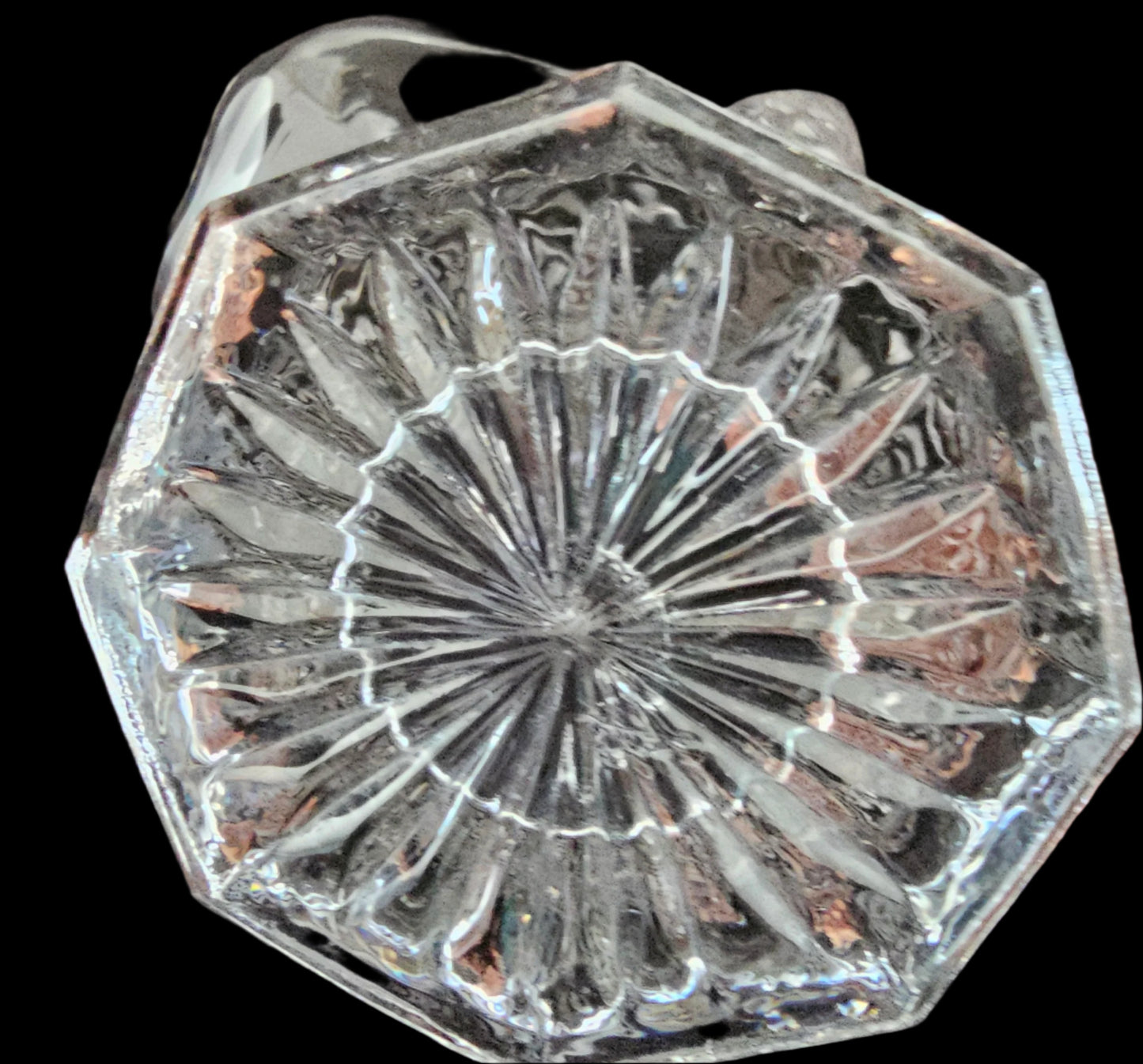 Vintage Etched Glass Basket or Vase, Easter or Wedding Decor, Bridal Bouquet, Art Deco or Art Nouveau Etching