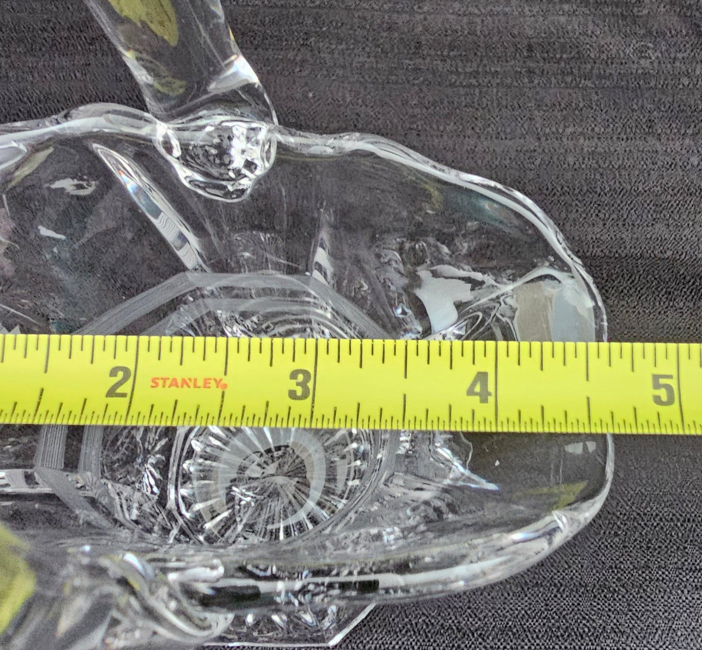 Vintage Etched Glass Basket or Vase, Easter or Wedding Decor, Bridal Bouquet, Art Deco or Art Nouveau Etching