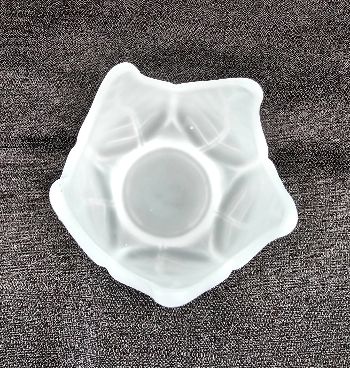 PartyLite Frosted Glass Lotus Blossom Tea Light or Votive Holder