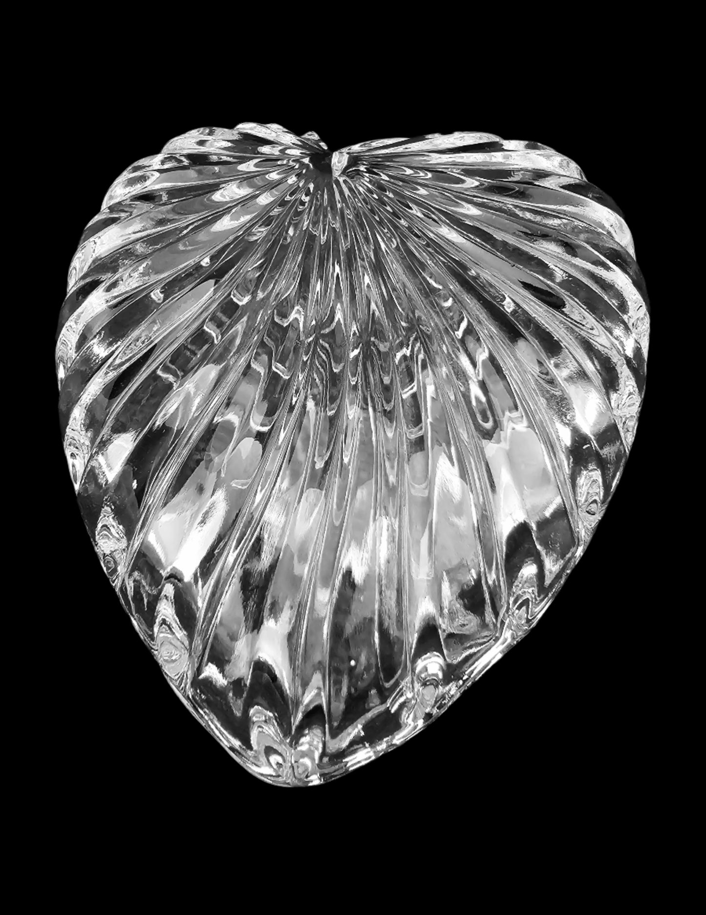 24% Lead Crystal Heart-Shaped Box from Italy