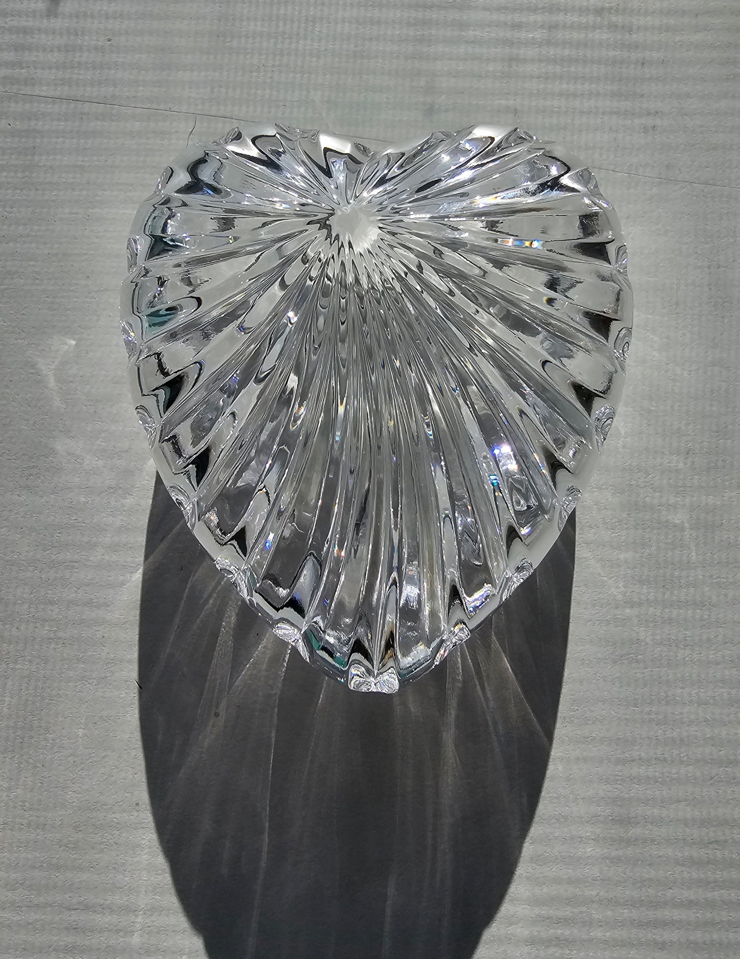 24% Lead Crystal Heart-Shaped Box from Italy