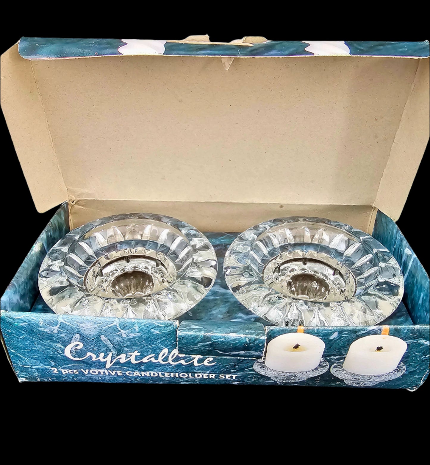 Pair Crystallite Crystal 3 in 1 Candleholders | Gently Used in Box