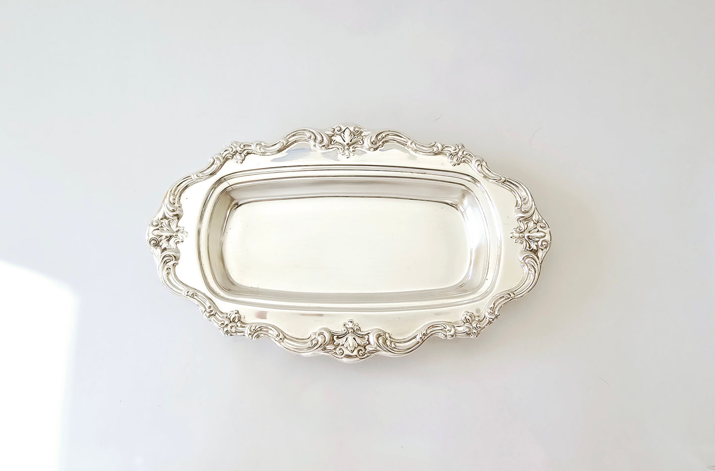 Silverplate Butter Dish, Chantilly Pattern, by Gorham, #YC 1307