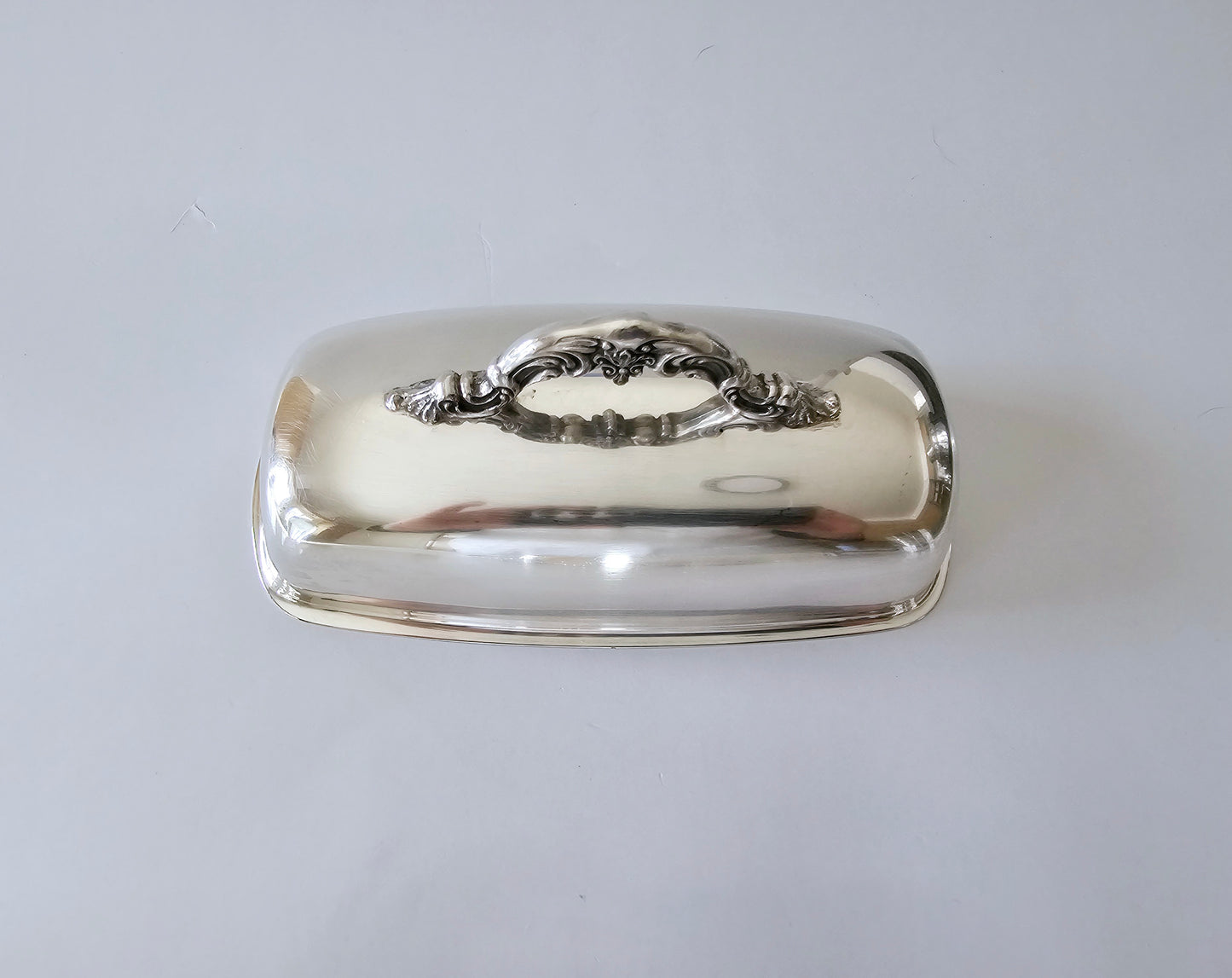 Silverplate Butter Dish, Chantilly Pattern, by Gorham, #YC 1307