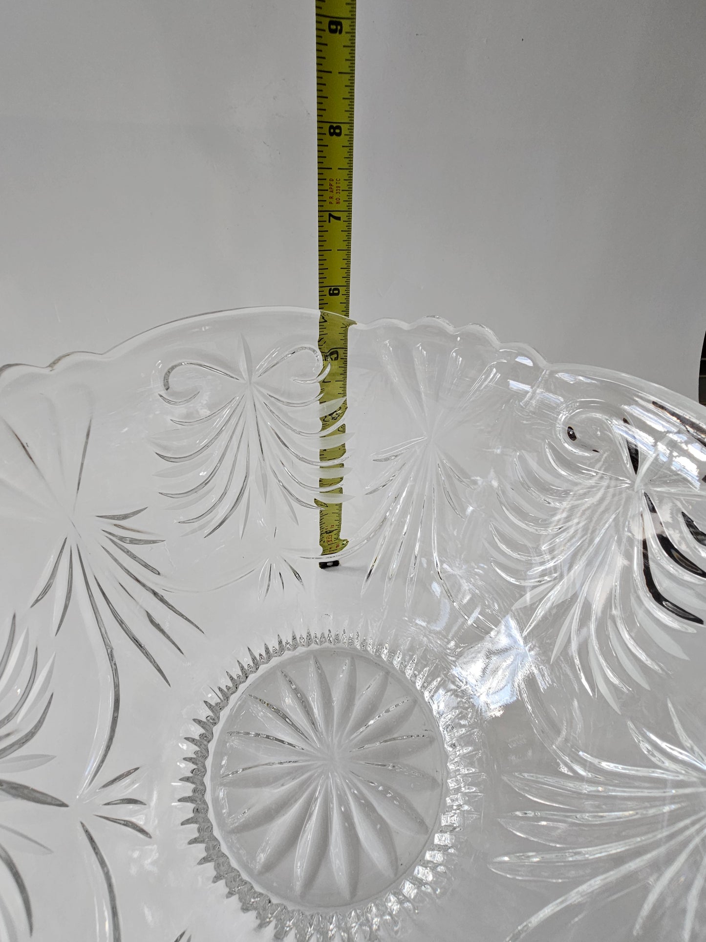 Crystal Salad Bowl | Fruit Bowl by Crystal Clear Industries, Poland, Madrid Pattern