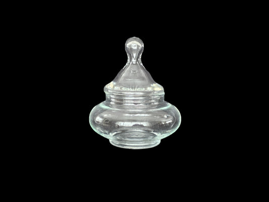 Teardrop Shaped Glass Apothecary Jar, Clear Glass