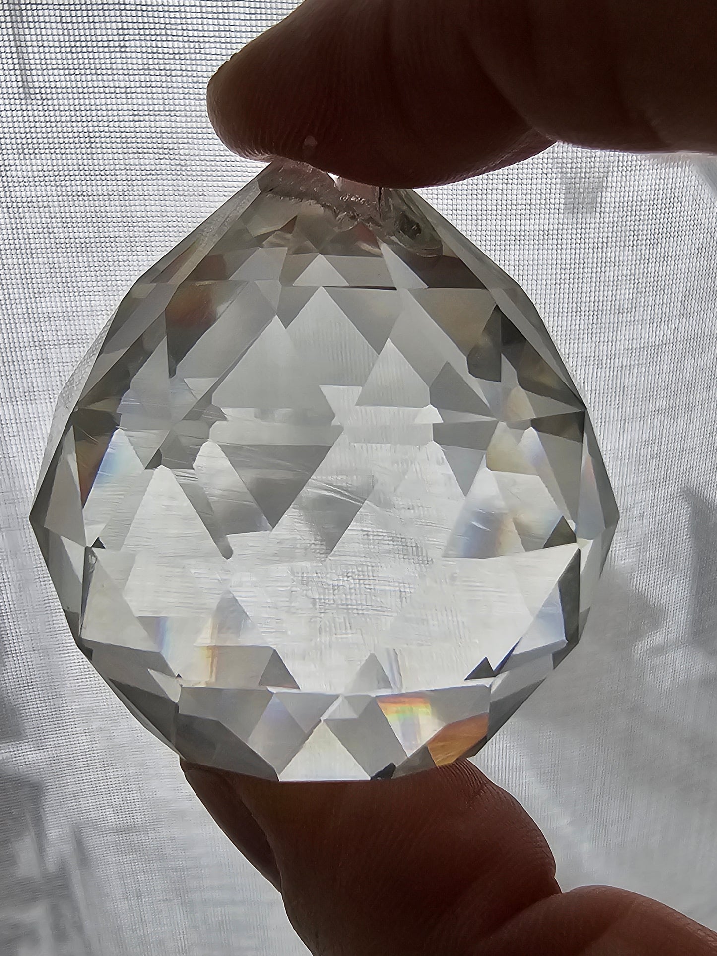 40 mm Cut Crystal Ball with Pin Hole (1 1/2")