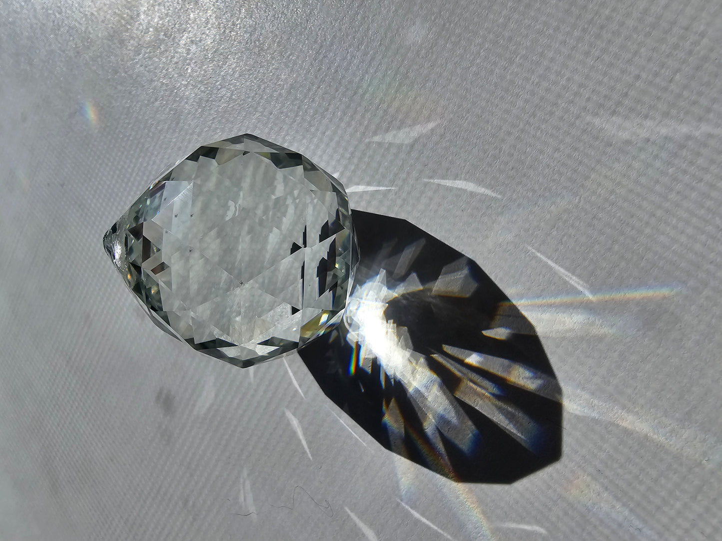 40 mm Cut Crystal Ball with Pin Hole (1 1/2")