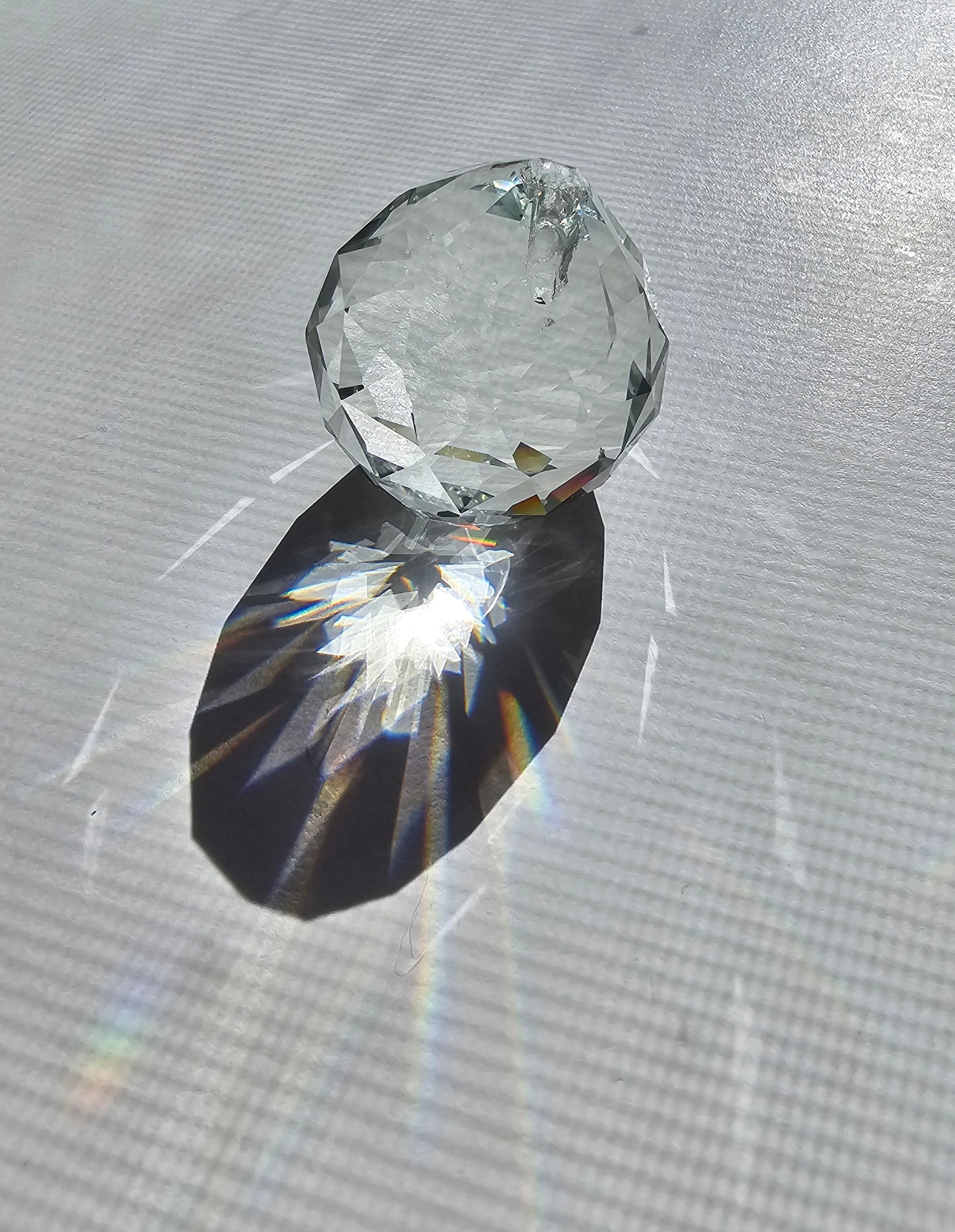 40 mm Cut Crystal Ball with Pin Hole (1 1/2")