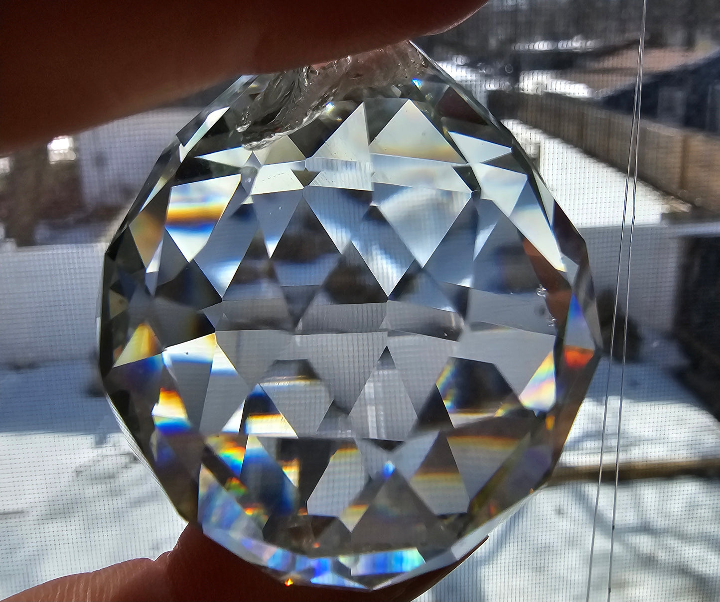 40 mm Cut Crystal Ball with Pin Hole (1 1/2")