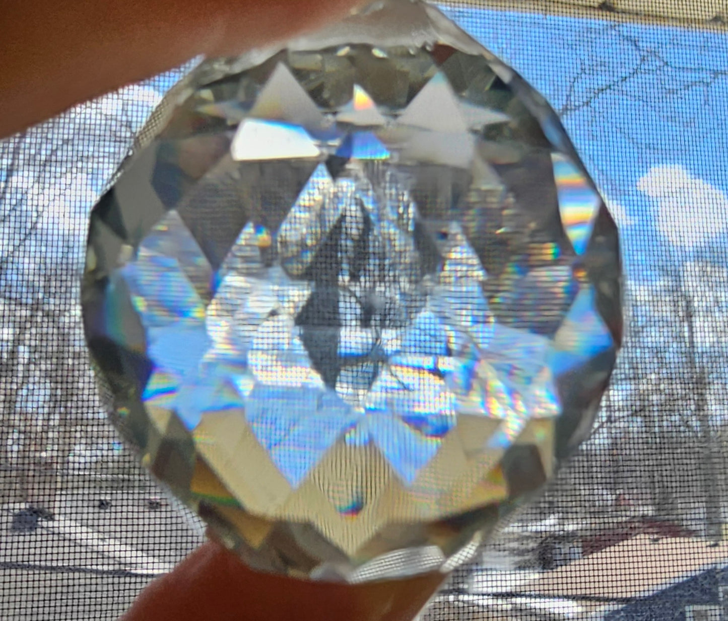 40 mm Cut Crystal Ball with Pin Hole (1 1/2")