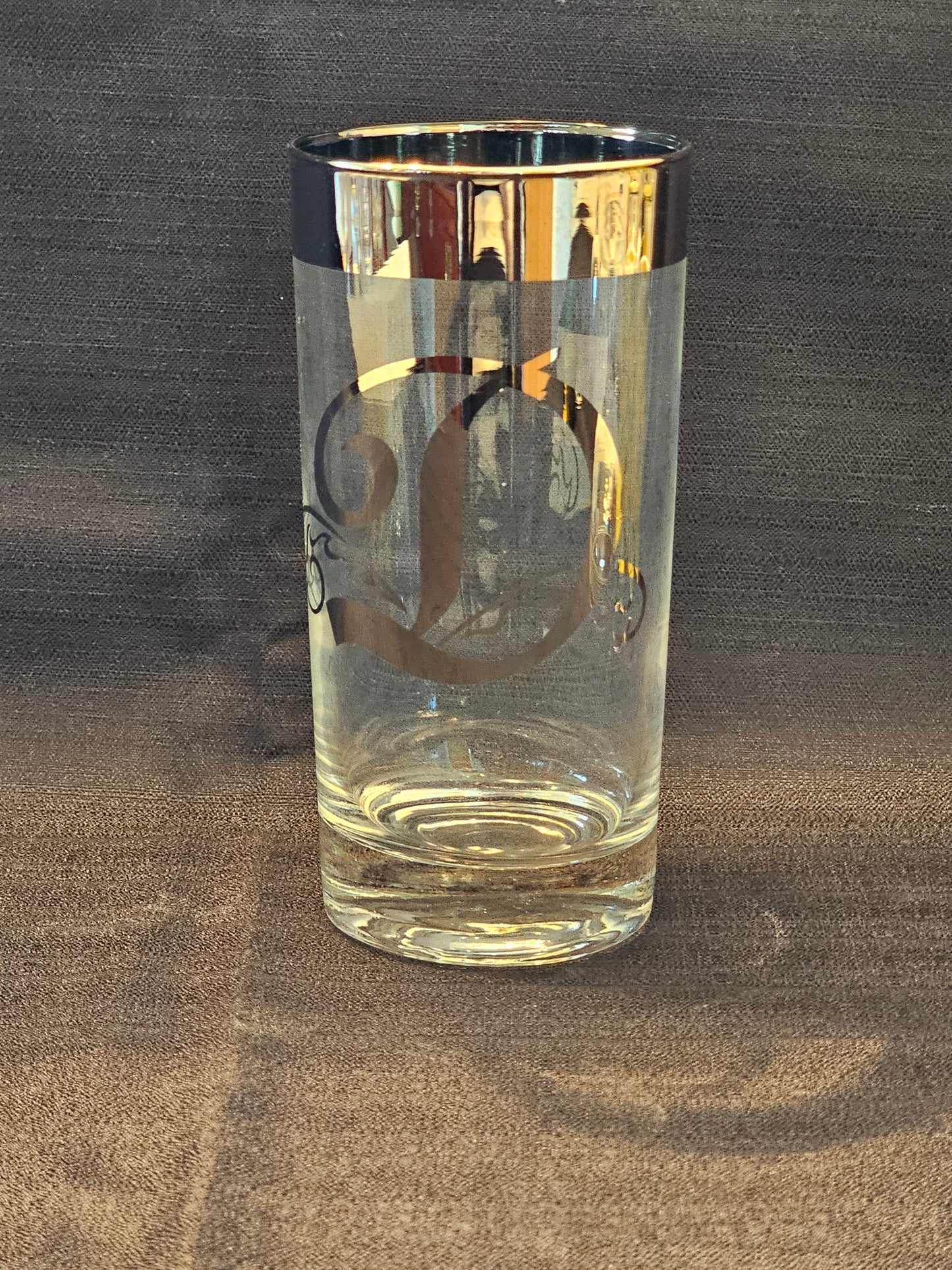 Dorothy Thorpe Highball Glass, "H" Monogram