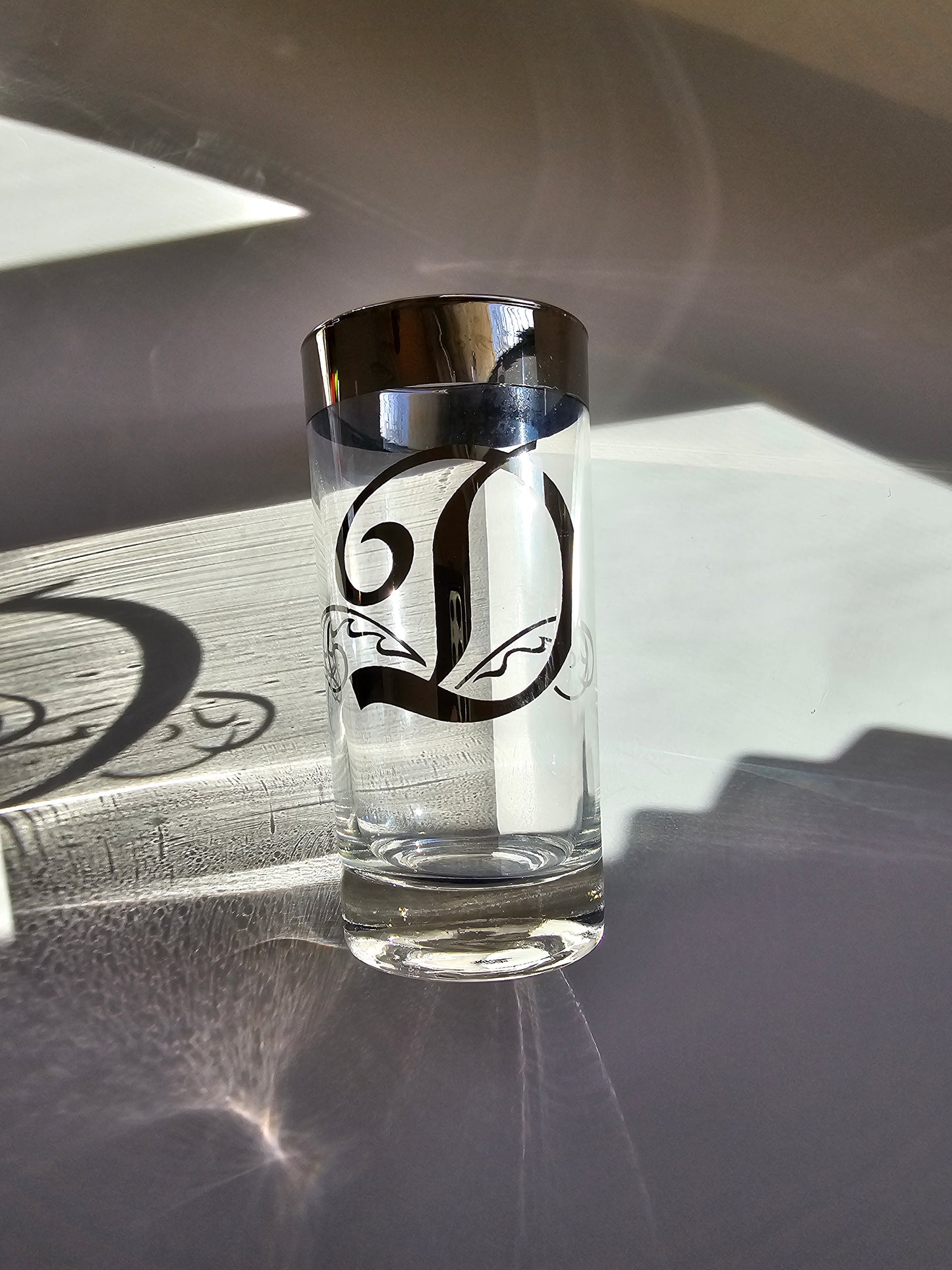 Dorothy Thorpe Highball Glass, "H" Monogram