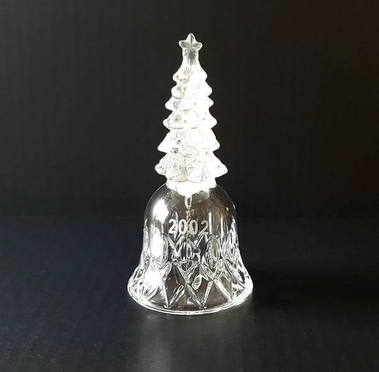 24% Lead Crystal Christmas Bell, Vintage, dated 2002