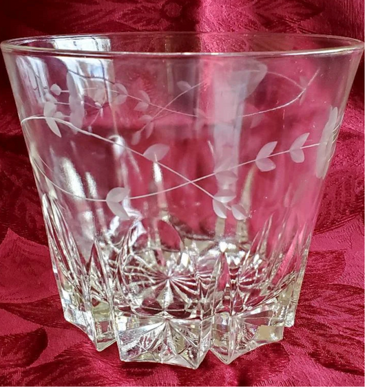 Princess House Regency Ice Bucket, Pressed Glass with Etching