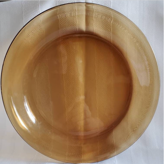 9" Pie Plate, Amber Glass