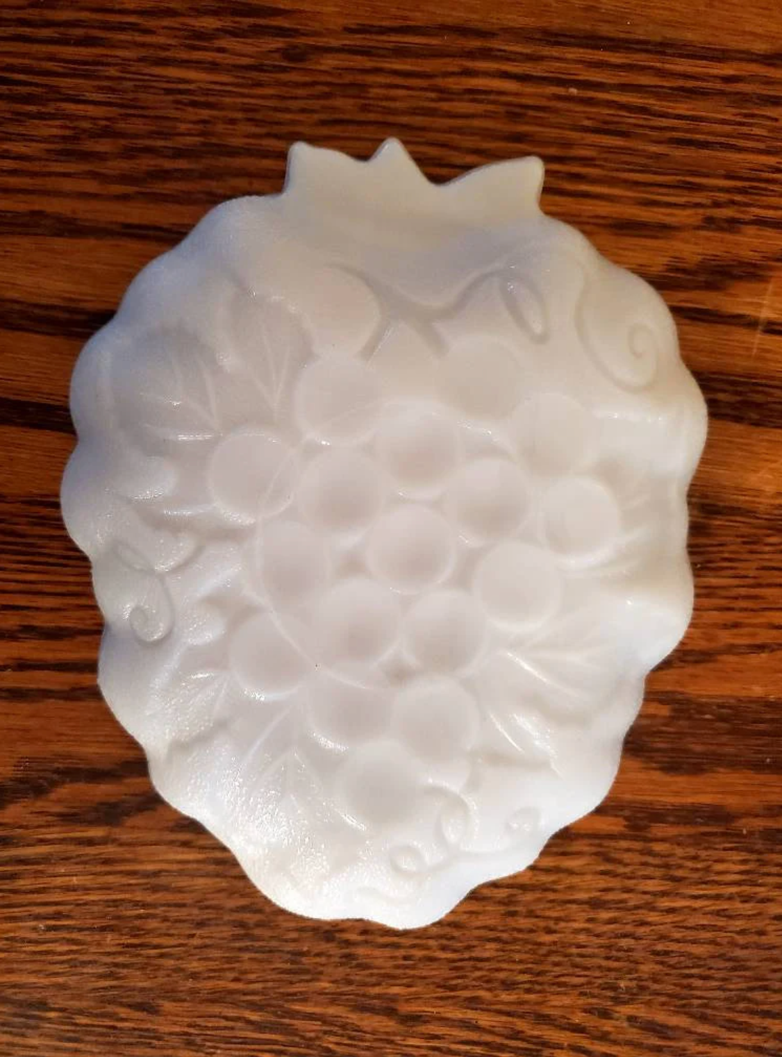 Hazel Atlas Milk Glass Candy Dish, Trinket Dish, Jewelry Dish