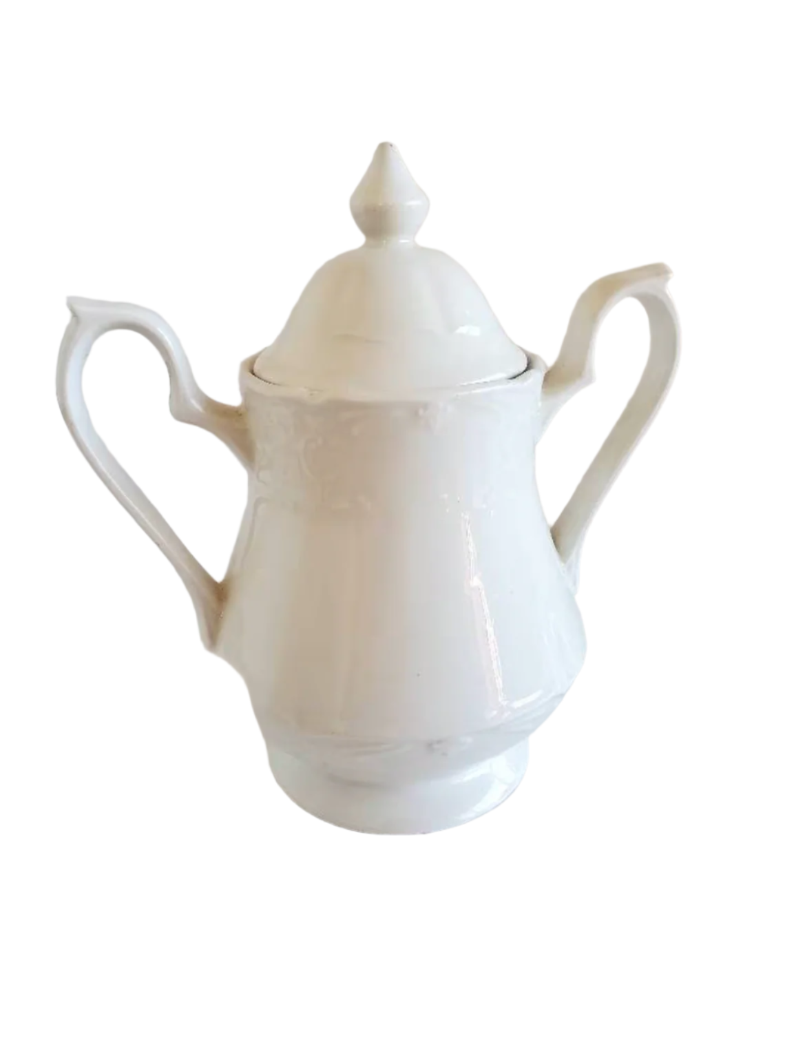 Richmond White Sugar Bowl and Lid, by Johnson Brothers