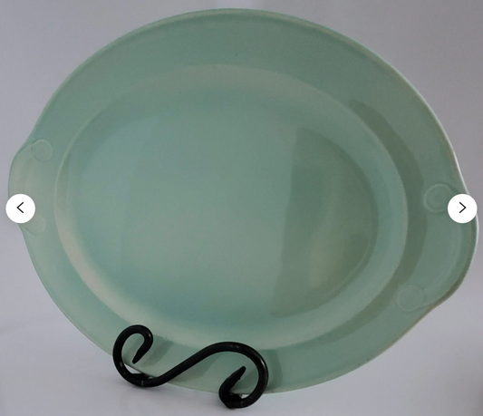 Surf Green Lu-Ray Pastels Platter, by Taylor, Smith & Taylor | Mid-Century Modern