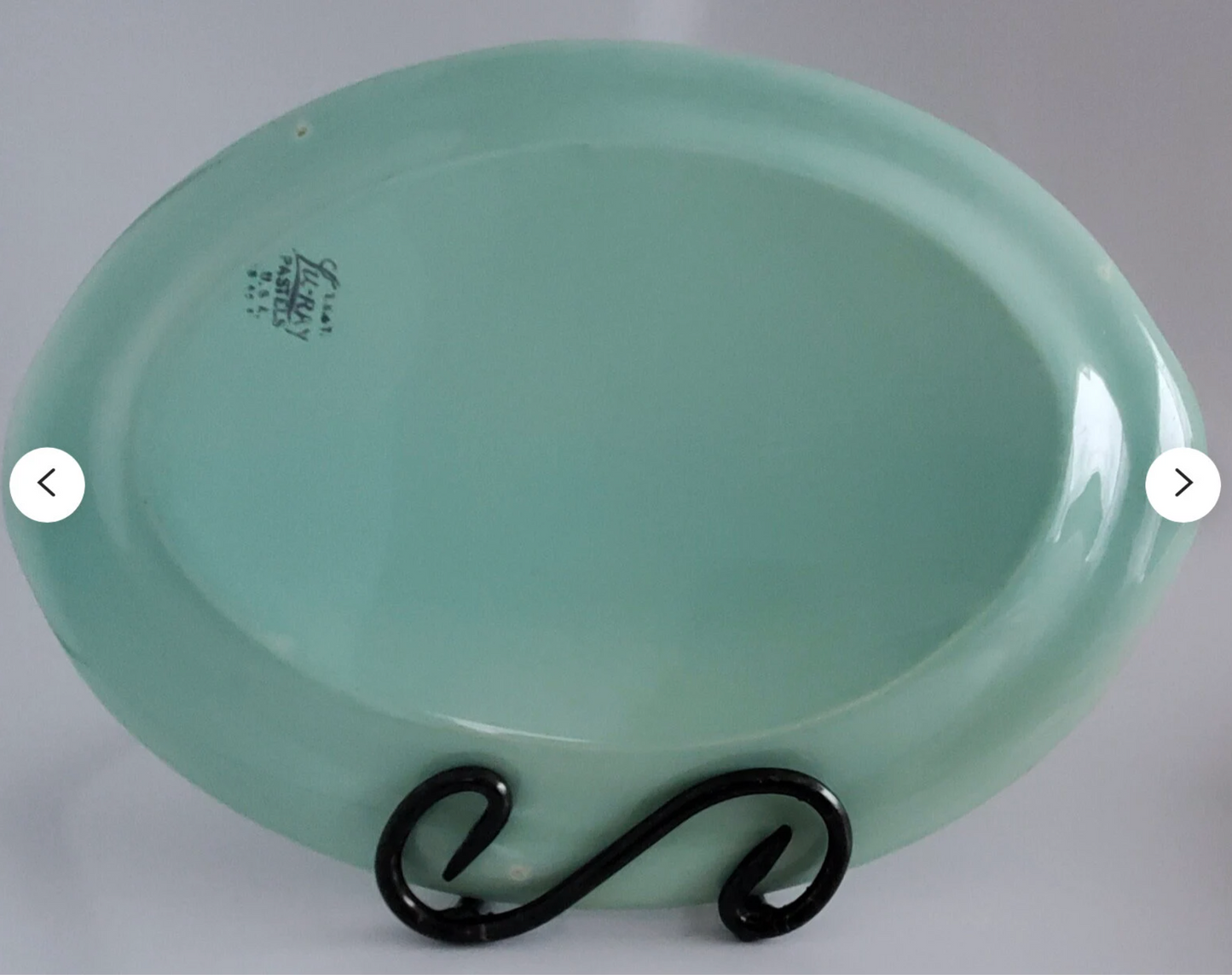 Surf Green Lu-Ray Pastels Platter, by Taylor, Smith & Taylor | Mid-Century Modern