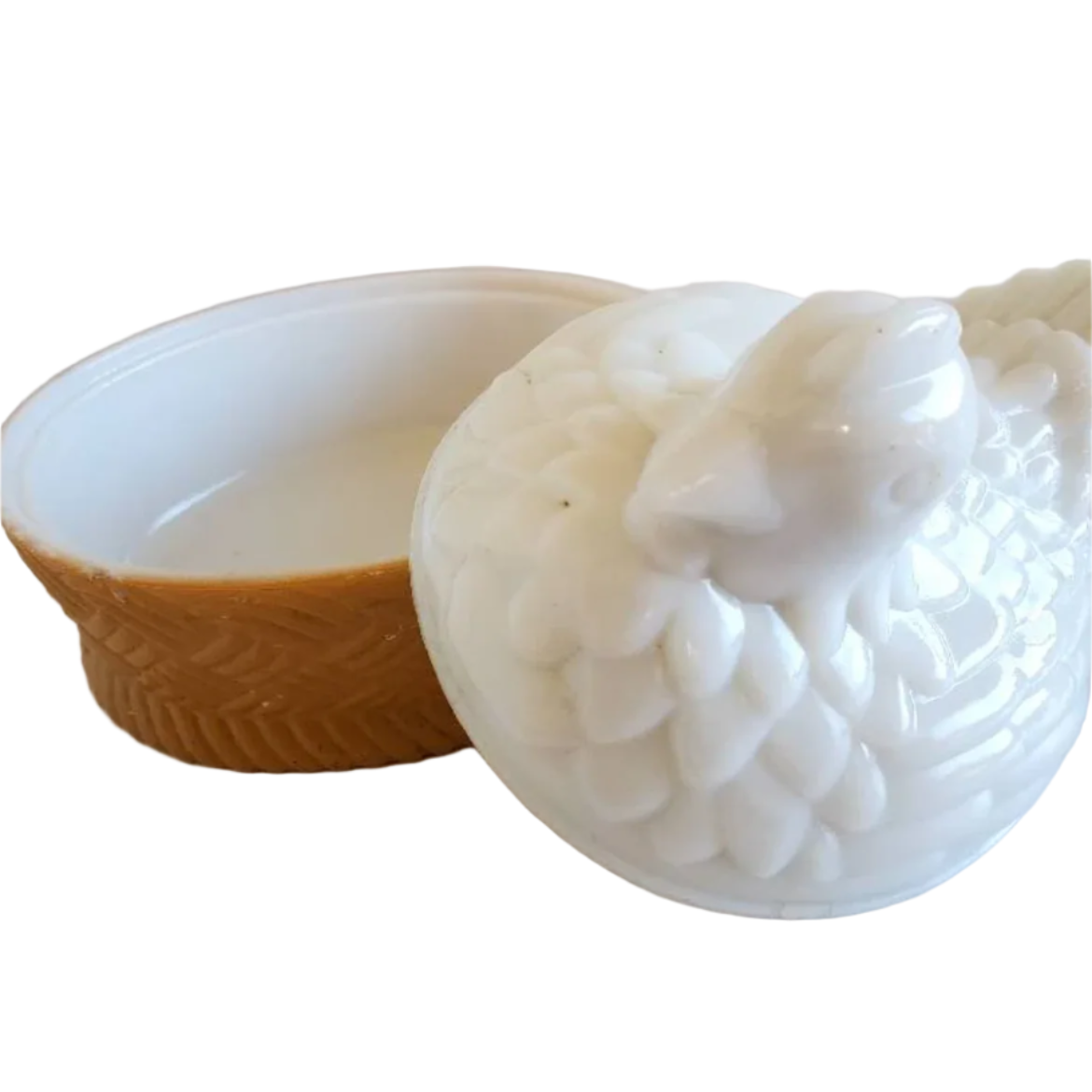 Avon Milk Glass Chicken on Nest