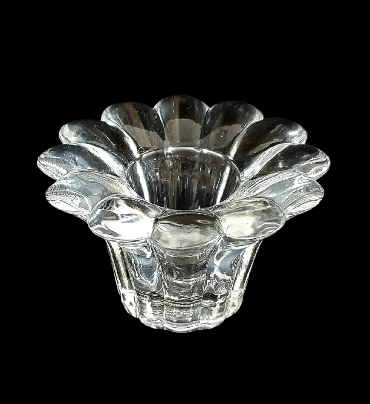 Clear Flower-Style Taper Holder Collection | Glass | Crystal