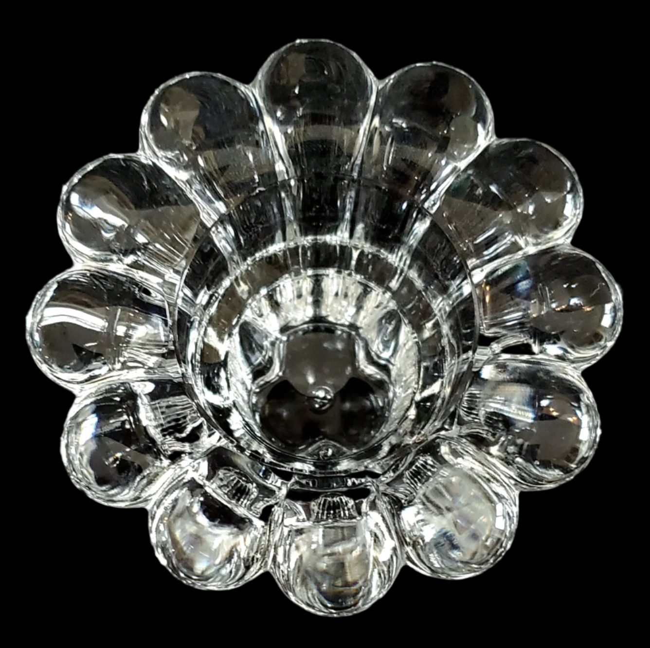 Clear Flower-Style Taper Holder Collection | Glass | Crystal