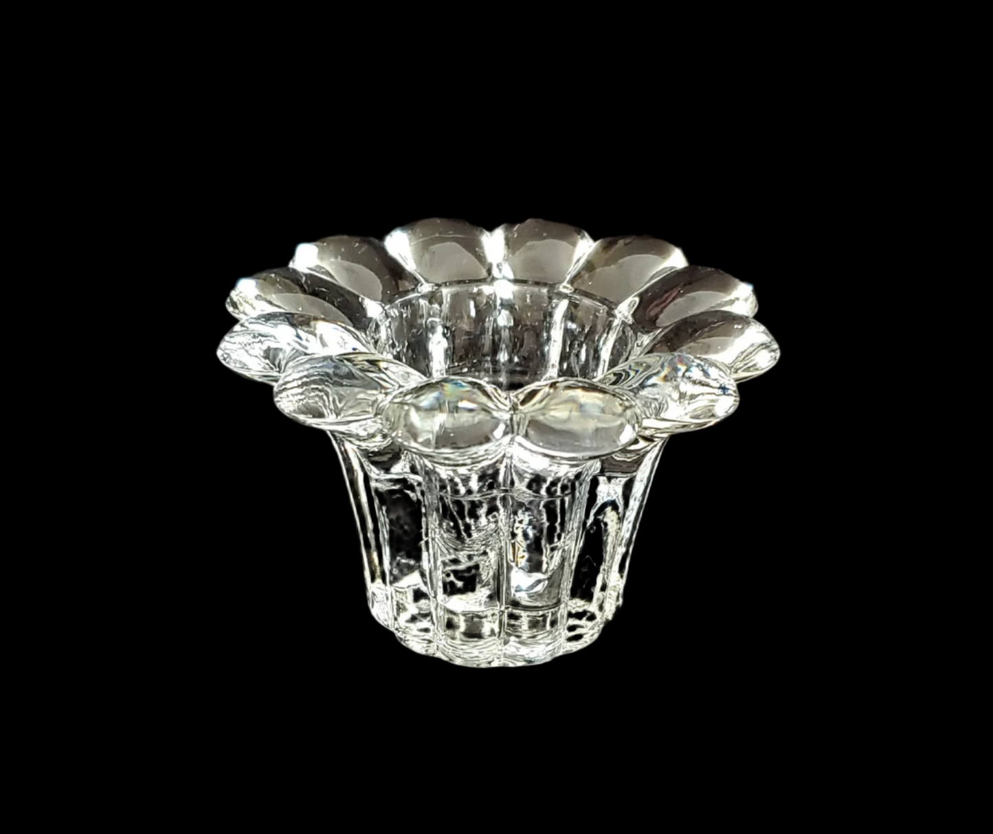 Clear Flower-Style Taper Holder Collection | Glass | Crystal