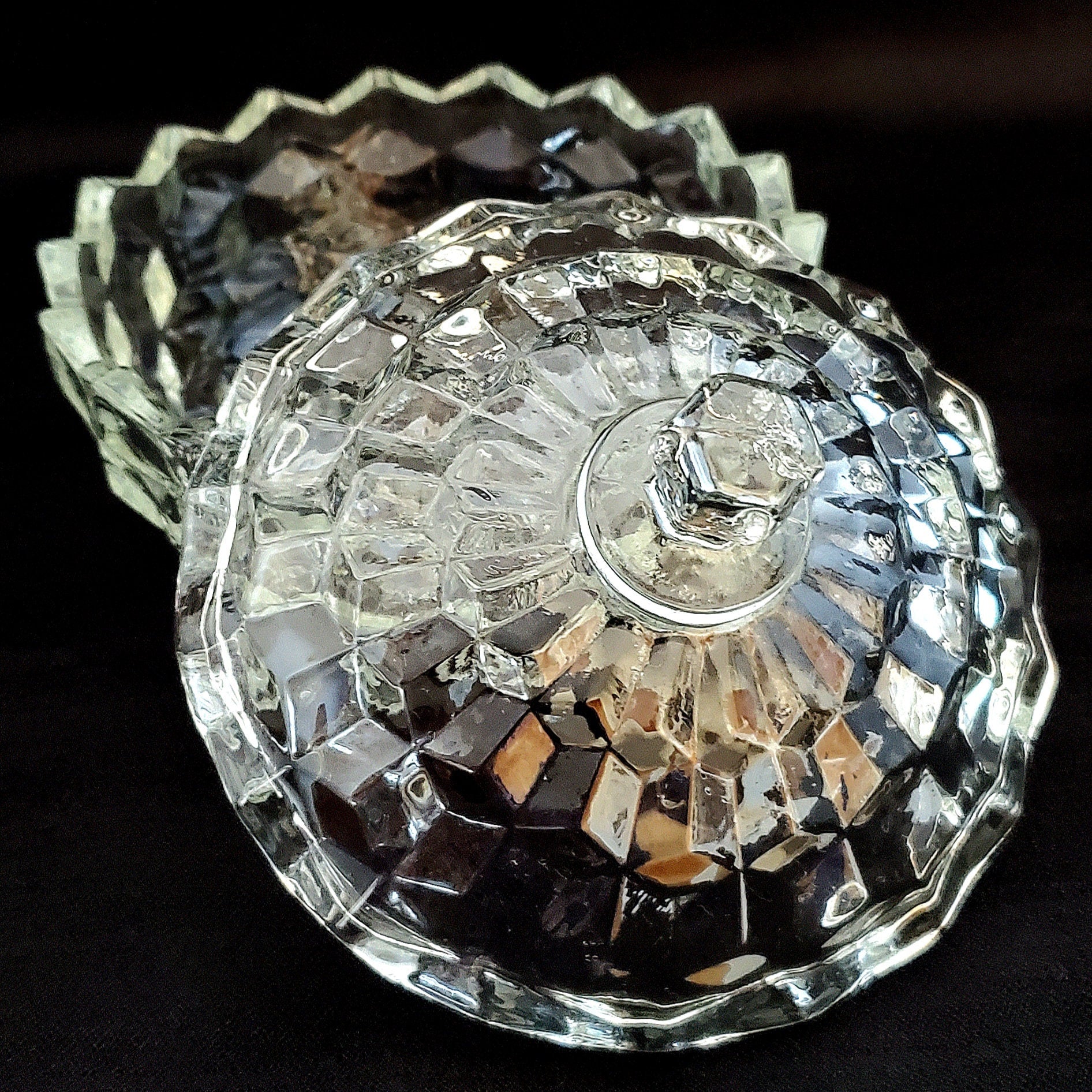 Vintage Whitehall Clear Pressed Glass Candy Dish with Lid, by Colony - Excellent Condition!