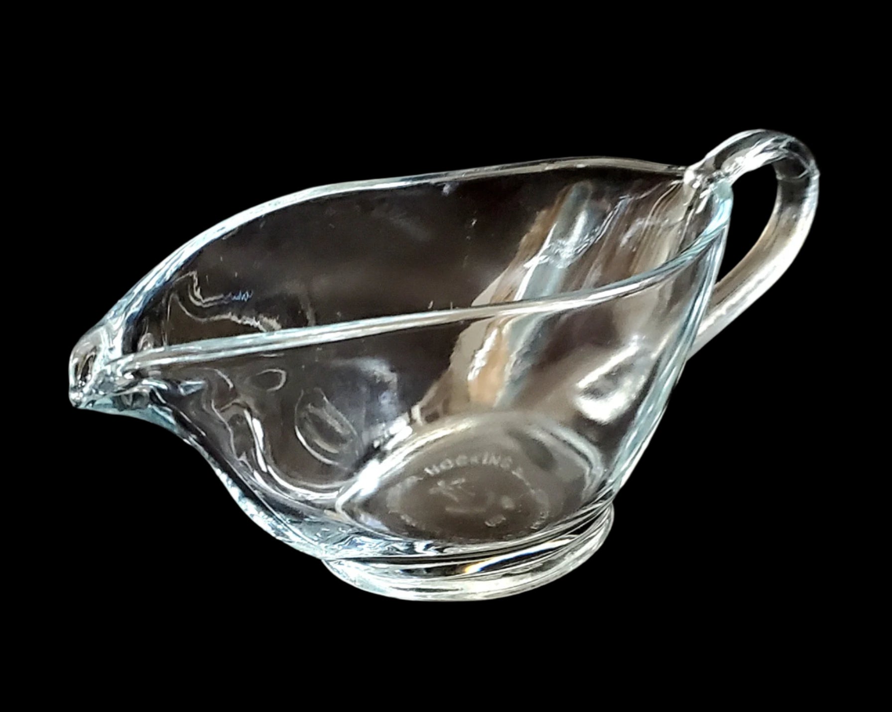 Anchor Hocking Clear Glass Gravy Boat, Presence - 16 oz - Heavy, Solid, in Excellent Condition