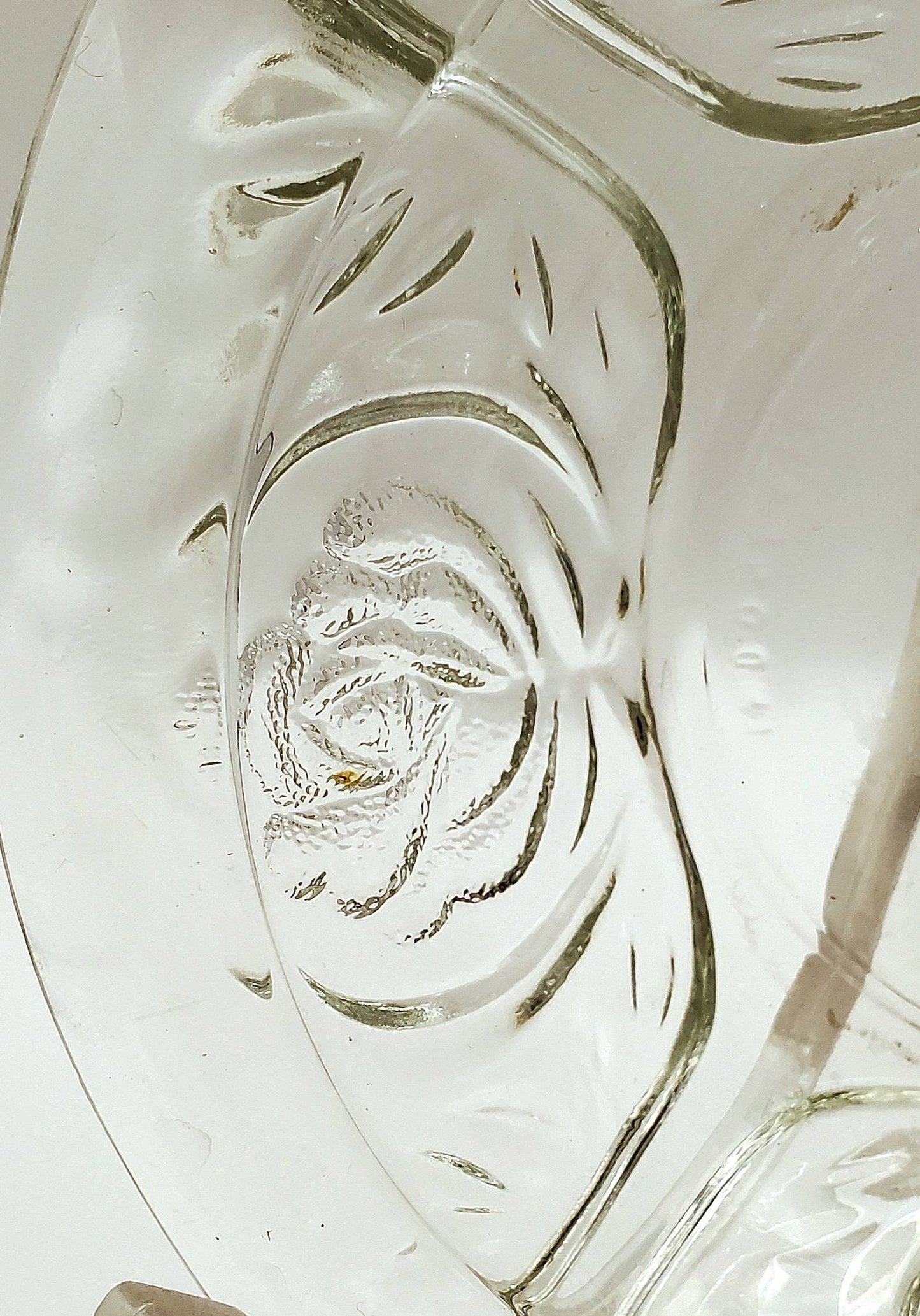 Pressed Glass Ashtray with Rose Detail from KIG Indonesia