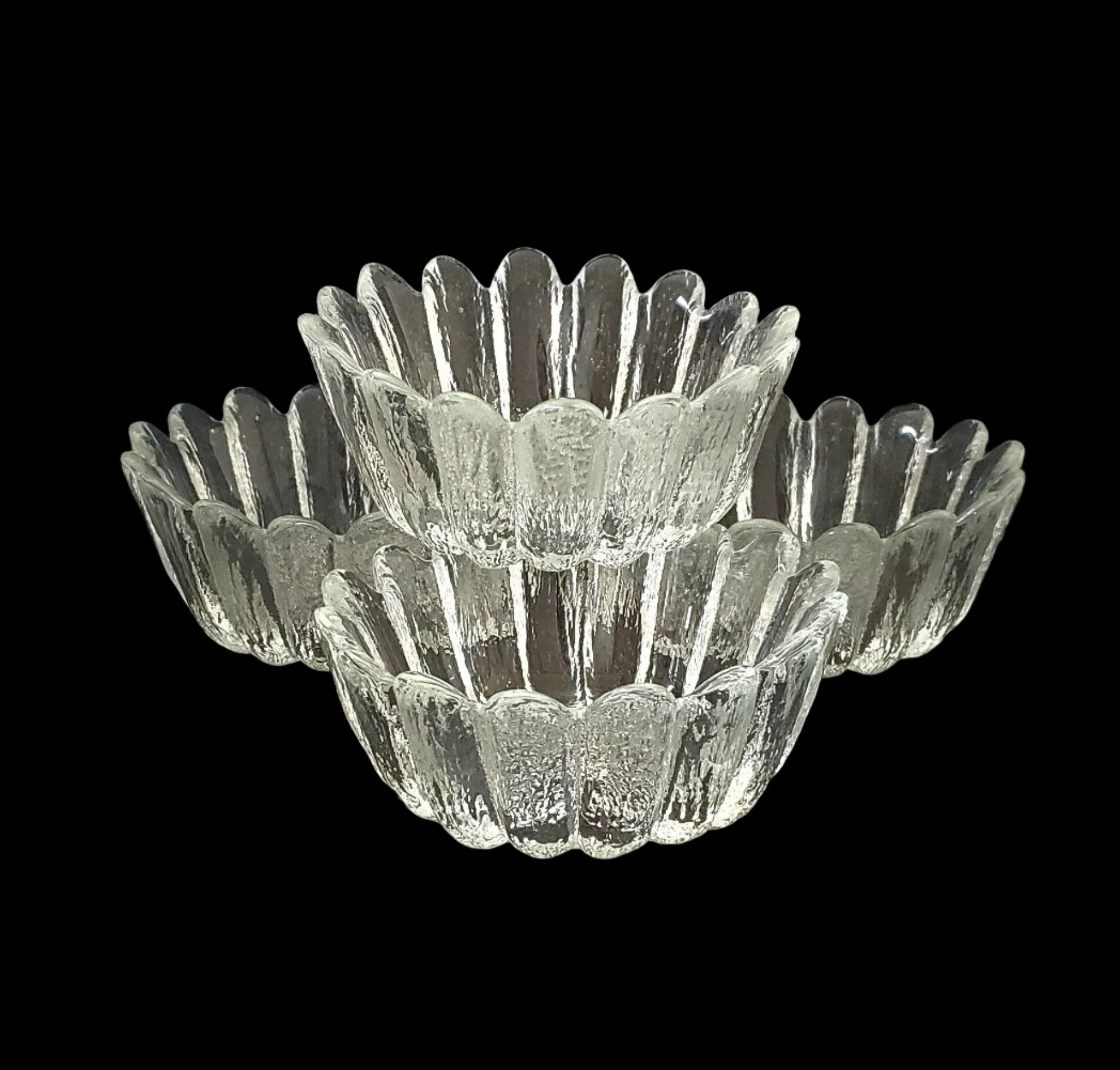 MCM Danish Modern Glass Bowl, set of 4