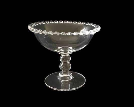 Vintage Imperial Glass Compote, "Candlewick" Pattern