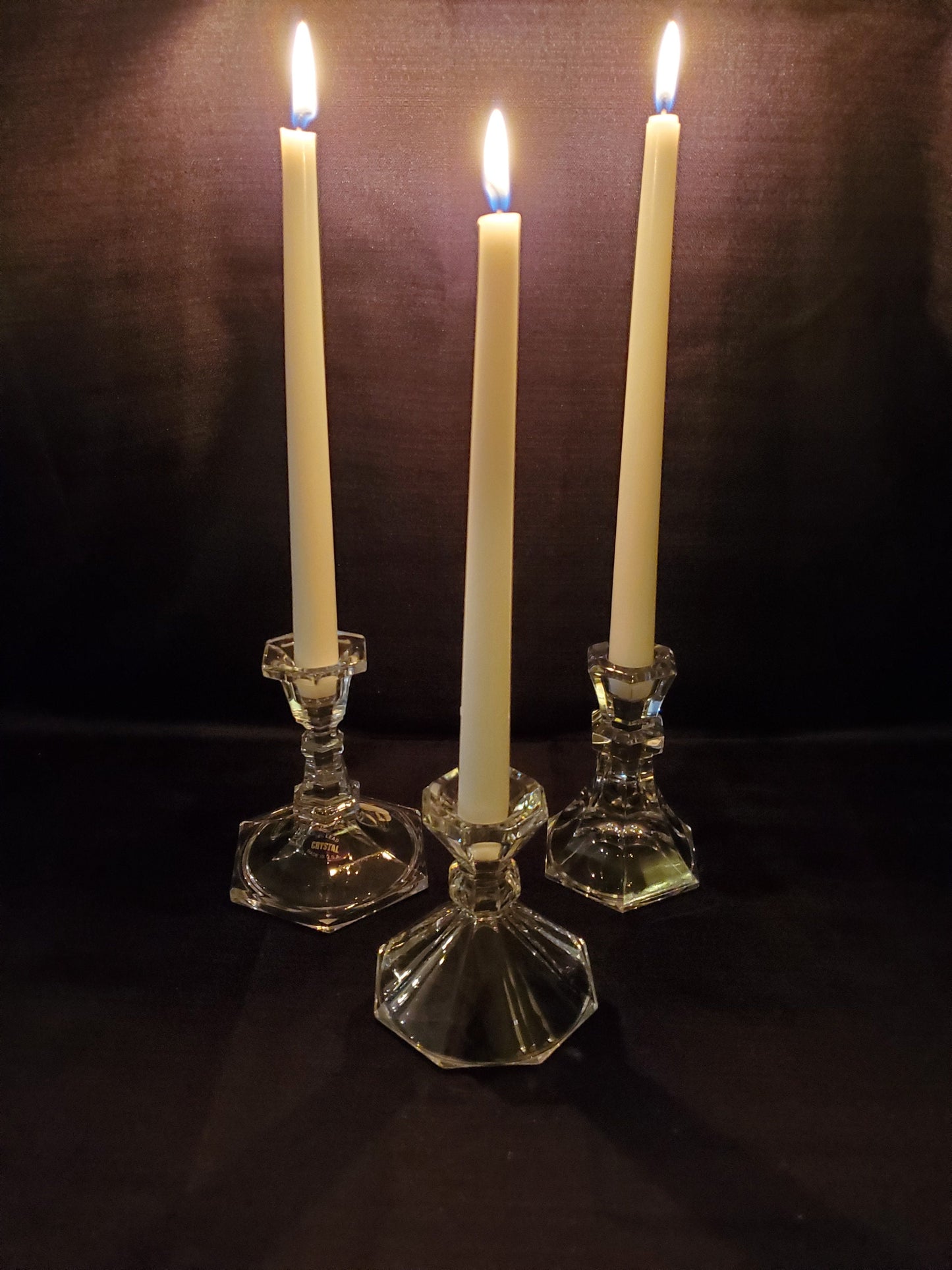 Stunning! Vintage Lead Crystal Candlestick / Taper Holders, Price is for Pairs - Wedding, Anniversary, Date Night :)