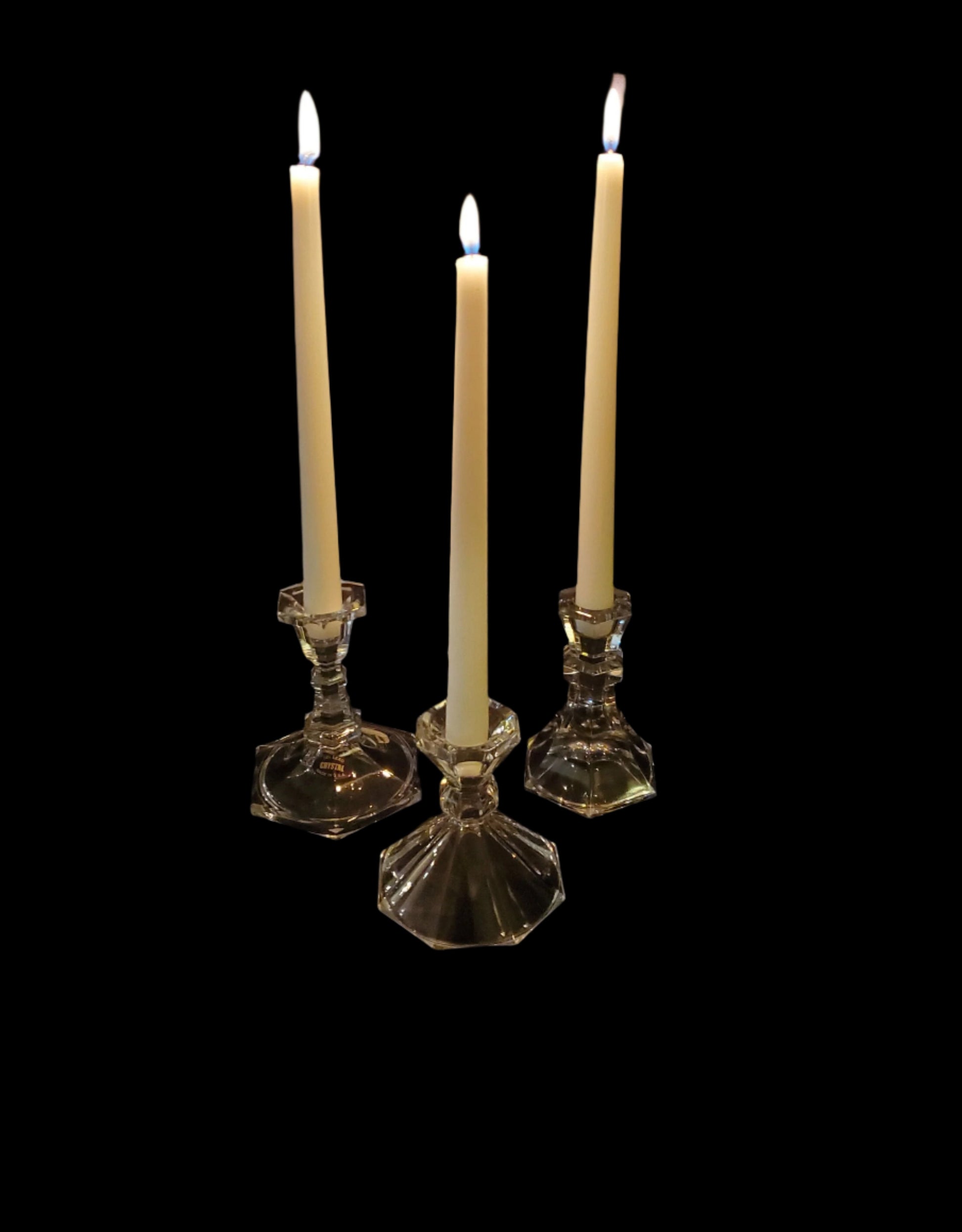 Stunning! Vintage Lead Crystal Candlestick / Taper Holders, Price is for Pairs - Wedding, Anniversary, Date Night :)