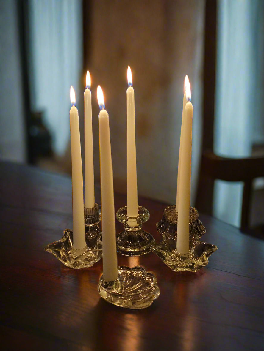 Glass Taper Candleholders