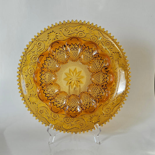 Vintage Glass Deviled Egg Platter by Indiana Glass, Tiara Pattern - Sandwich Glass