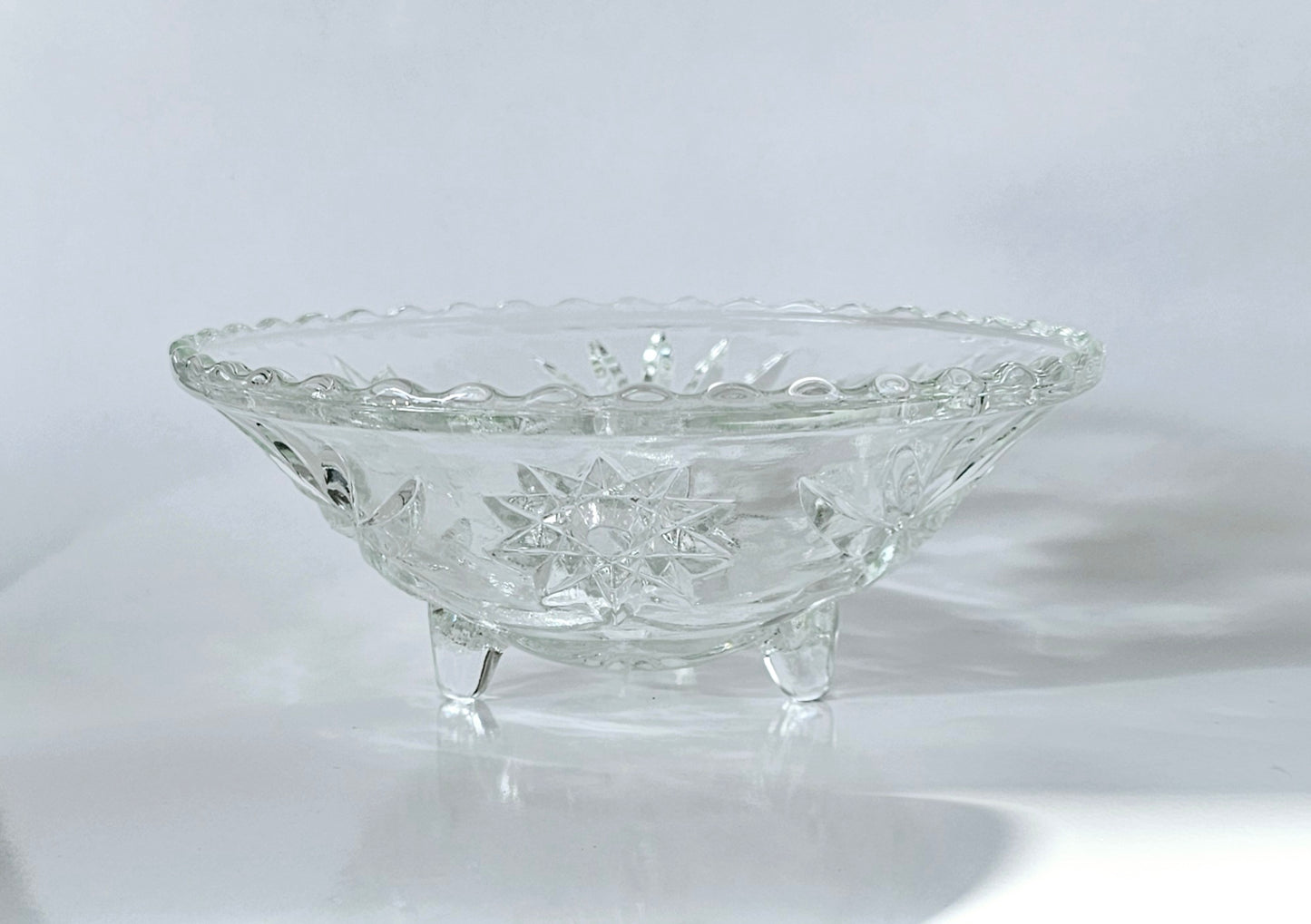 Anchor Hocking Pressed Glass Candy Dish, Trinket Dish