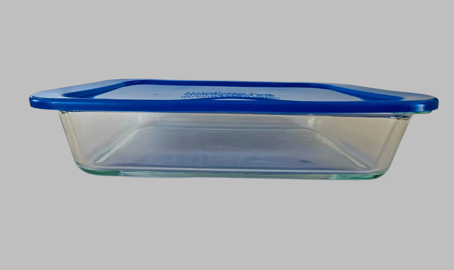 Vintage PYREX 2.4 qt (2.3L) "Microwave Plus" Covered Glass Baking/Casserole Dish, with Two Lids