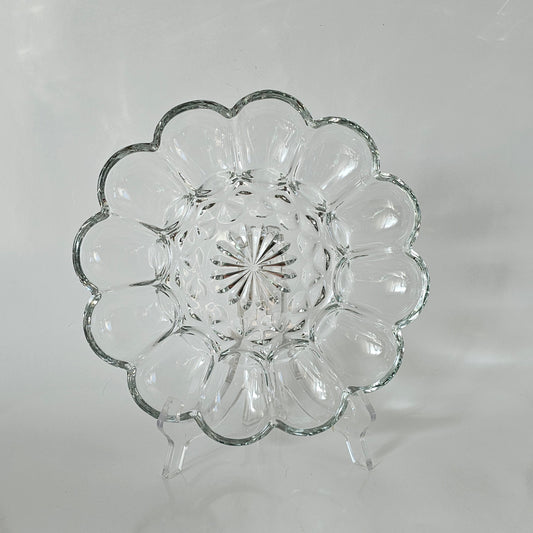 Deviled Egg Plate, Glass, Fairfield Anchor Hocking, Vintage